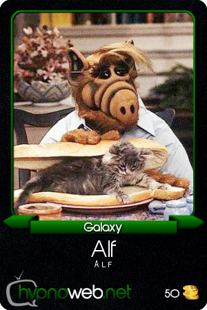Carte de la srie Alf dans la catgorie Galaxy des HynoCards