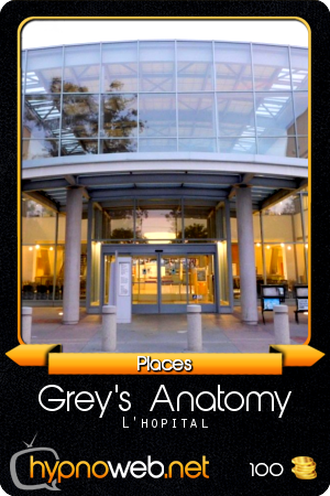 carte à collectionner hôpital Grey Sloan série Grey's Anatomy