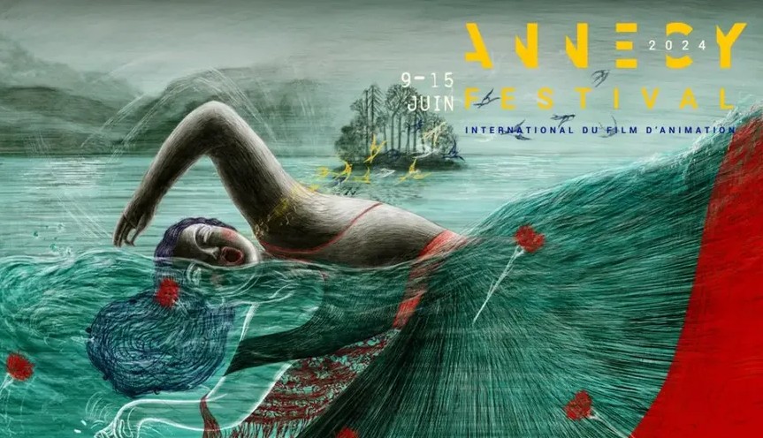 Affiche du festival du film d'Annecy 2024
