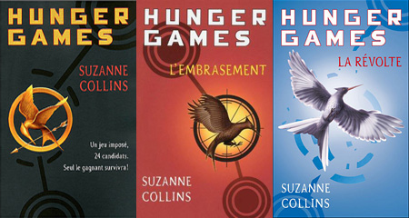 Couverture des livres Hunger Games (tome 1 à 3)