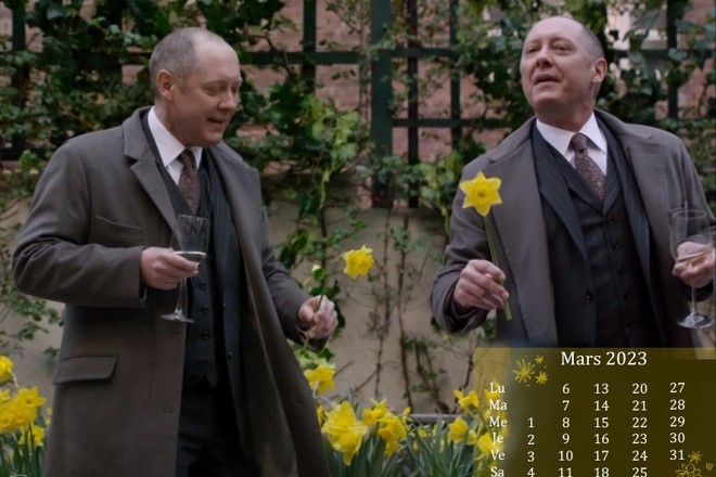 Calendrier de mars 2023 | The Blacklist | Blacklist : Redemption