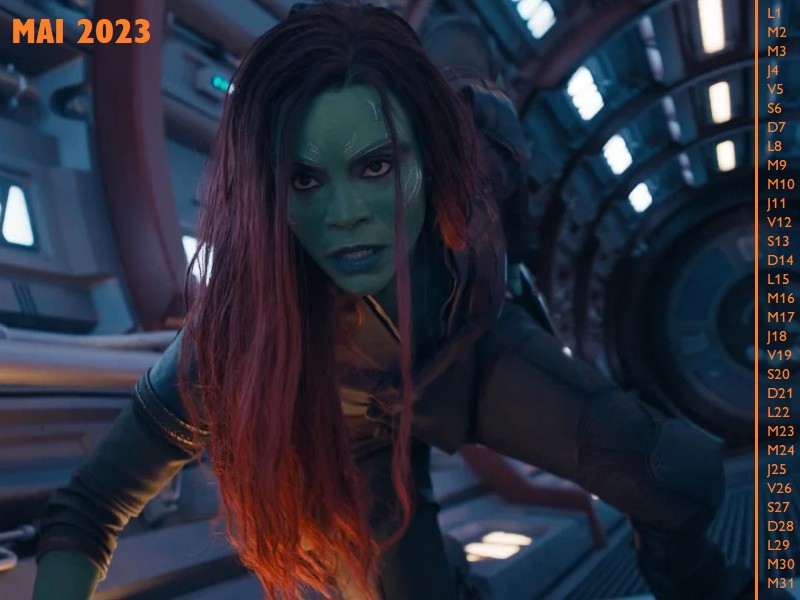 Calendrier marvel du mois de mai 2023
