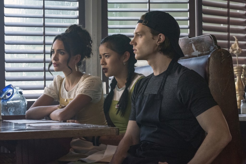 Bess (Maddison Jaizani), George (Leah Lewis) & Ace (Alex Saxon)