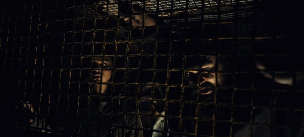 Haniwa (Nesta Cooper) et Baba Voss (Jason Momoa) prisonniers.