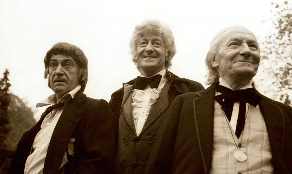 Les Trois Docteurs (William Hartnell, Patrick Troughton et Jon Pertwee)