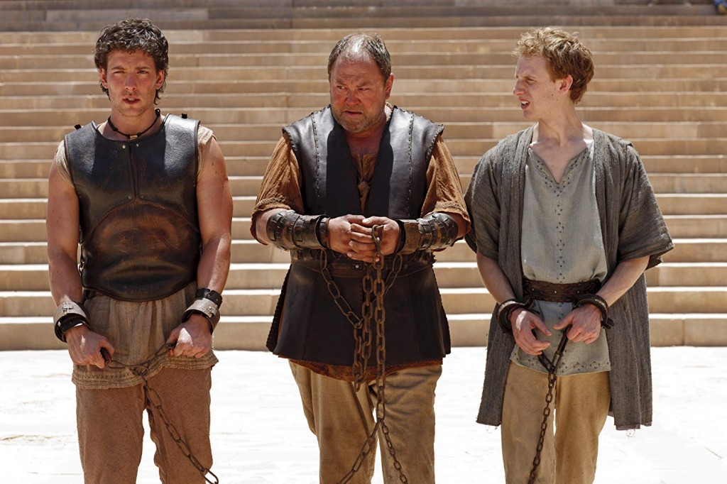 Jason (Jack Donnelly), Hercule (Mark Addy) & Pythagore (Robert Emms)