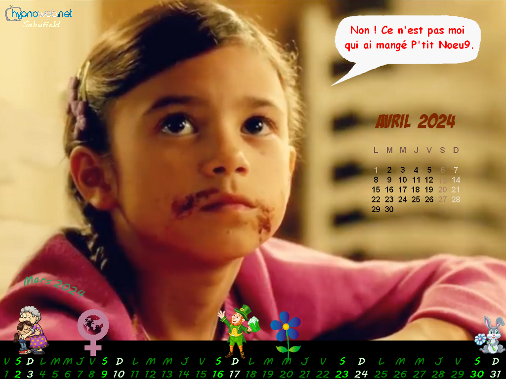 Wallpaper-calendrier LUCIFER 2024-03/04 Trixie choco