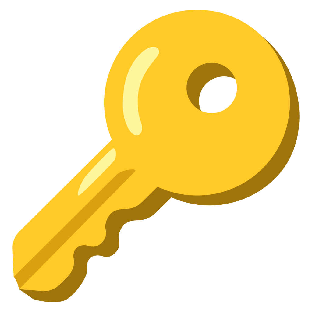 Emoji cl� GOOGLE Noto Color, cat�gories objets + Cadenas, sous licence Apache 2.0