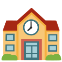 Emoji �cole GOOGLE Noto Color, cat�gories Voyages & Lieux + B�timents, sous licence Apache 2.0