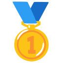 Emoji m�daille d'Or GOOGLE Noto Color, cat�gorie Activit�s Prix & M�dailles ou Sports et r�compenses, sous licence Apache 2.0
