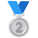 Emoji m�daille d'Argent GOOGLE Noto Color, cat�gorie Activit�s Prix & M�dailles ou Sports et r�compenses, sous licence Apache 2.0