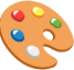 Emoji Palette de peinture GOOGLE Noto Color, cat�gories Activit�s + Arts & M�tiers ou Jeux et culture, sous licence Apache 2.0