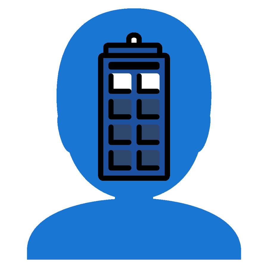 Emoji Profil GOOGLE Noto Color, cat�gories Personnes & Corps + Symboles de Personnes & Communaut�, sous licence Apache 2.0 + Emoji Tardis e149 OpenMoji, cat�gorie Extra-objet, de Alexander M�ller, sous licence CC BY-SA4.0 
