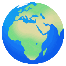 Emoji Terre GOOGLE Animated Noto, cat�gories Voyages & Lieux + Cartes G�ographiques, sous licence CC BY 4.0