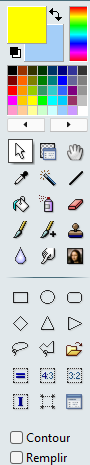 visuel palette outils
