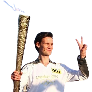 Matt Smith porteur flamme olympique Londres 2012
