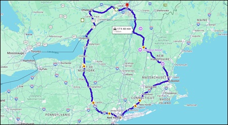 Carte du road trip