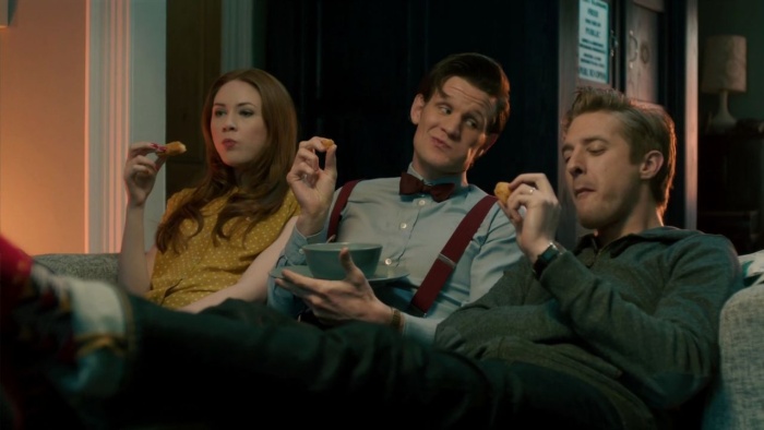 Le Docteur, Amy et Rory en pleine dégustation