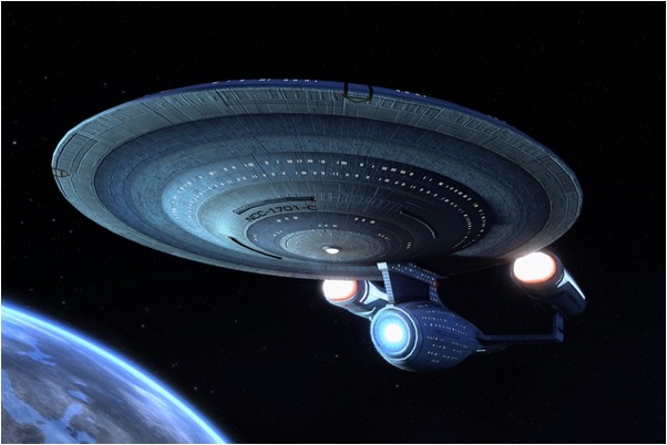 Star Trek Next Generation USS Enterprise spaceship business card holder