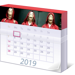 icône calendriers 2019 La Casa de Papel