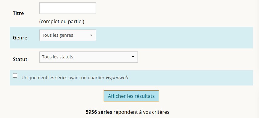 filtres sur les s�ries