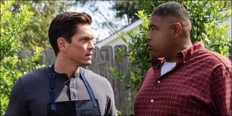 Harry Tasker (Steve Howey) et Gib (Omar Benson Miller), srie True Lies