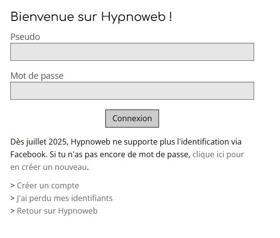 Identification sur Hypnoweb