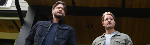 Russell (Jensen Ackles) et Colter (Justin Hartley) travaillent ensemble - Tracker 3.01