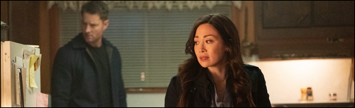 Reenie (Fiona Rene) aide Colter (Justin Hartley) dans une enquête - Tracker 3.19