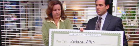 Michael reverse un chèque à une cliente importante en guise de dédommagement, the office